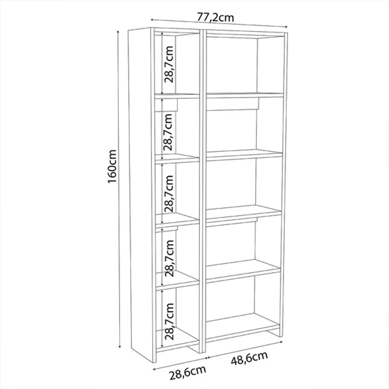 Βιβλιοθήκη Art Maison Pawniard σε λευκή απόχρωση 77x22x160εκ Βιβλιοθήκη Art Maison Pawniard σε λευκή απόχρωση 77x22x160εκ