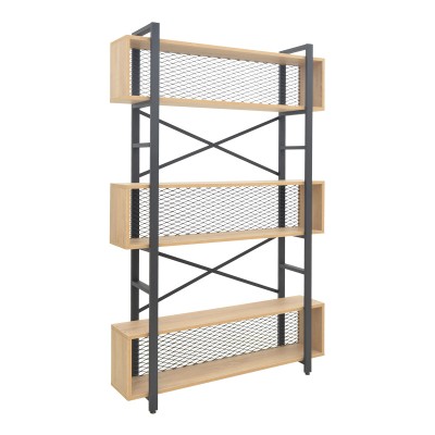 Βιβλιοθήκη Art Maison Masami σε oak-μαύρη απόχρωση 120x28x185εκ Βιβλιοθήκη Art Maison Masami σε oak-μαύρη απόχρωση 120x28x185εκ