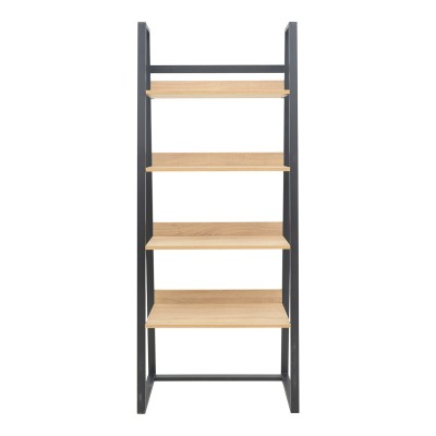 Βιβλιοθήκη Art Maison Manami σε oak-μαύρη απόχρωση 75x36x185εκ Βιβλιοθήκη Art Maison Manami σε oak-μαύρη απόχρωση 75x36x185εκ