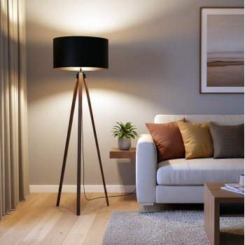 Φωτιστικό δαπέδου Art Maison Civitavecchia - Black Walnut (Φ38x140εκ.)