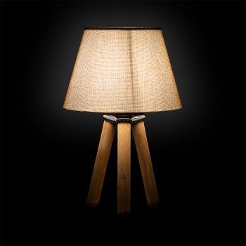 Επιτραπέζιο φωτιστικό Art Maison Taranto - Beige Brown Walnut (Φ22x32εκ.)