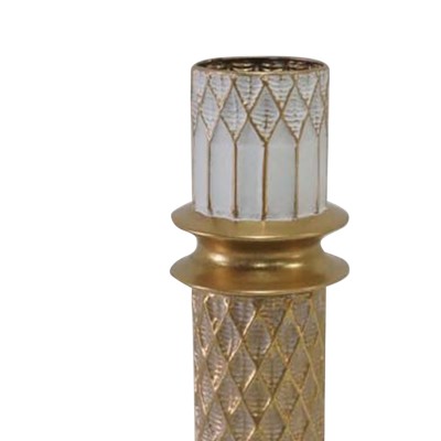 Διακοσμητικό βάζο Art Maison Waxflower μέταλλο σε χρυσή και λευκή απόχρωση Φ15.2x88.4εκ