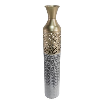 Διακοσμητικό βάζο Art Maison Tuberose μέταλλο σε χρυσή, γκρι και λευκή απόχρωση Φ14x81.3εκ Διακοσμητικό βάζο Art Maison Tuberose μέταλλο σε χρυσή, γκρι και λευκή απόχρωση Φ14x81.3εκ