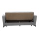 Kαναπές κρεβάτι Τριθέσιος Art Maison Βιμινάκιο - Light Gray (217x76x85εκ)