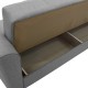 Kαναπές κρεβάτι Τριθέσιος Art Maison Βιμινάκιο - Light Gray (217x76x85εκ)