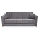 Kαναπές κρεβάτι Τριθέσιος Art Maison Βιμινάκιο - Gray (217x76x85εκ)
