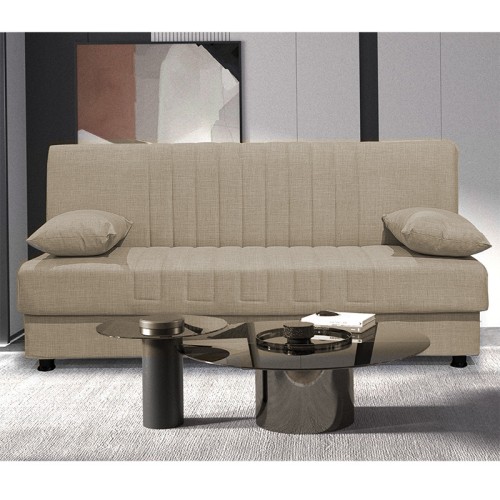 Kαναπές κρεβάτι Τριθέσιος Art Maison Ορμπασσάνο - Beige (190x90x80εκ)