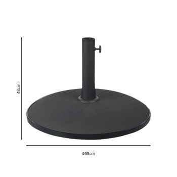Βάση ομπρέλας Art Maison Balto τσιμέντο μαύρο 50kg Φ58εκ