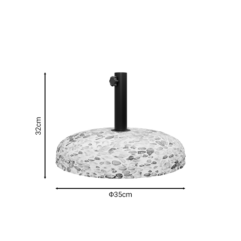 Βάση ομπρέλας Art Maison Shadow τσιμέντο ψηφιδωτή 15kg Φ35εκ Βάση ομπρέλας Art Maison Shadow τσιμέντο ψηφιδωτή 15kg Φ35εκ