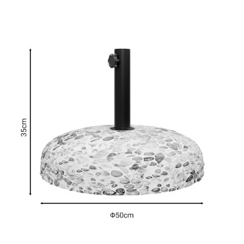 Βάση ομπρέλας Art Maison Shadow  τσιμέντο ψηφιδωτή 25kg Φ50εκ