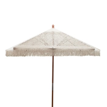 Ομπρέλα Art Maison Daisy ξύλο-μακραμέ Φ2.70x2.60 m εκρού