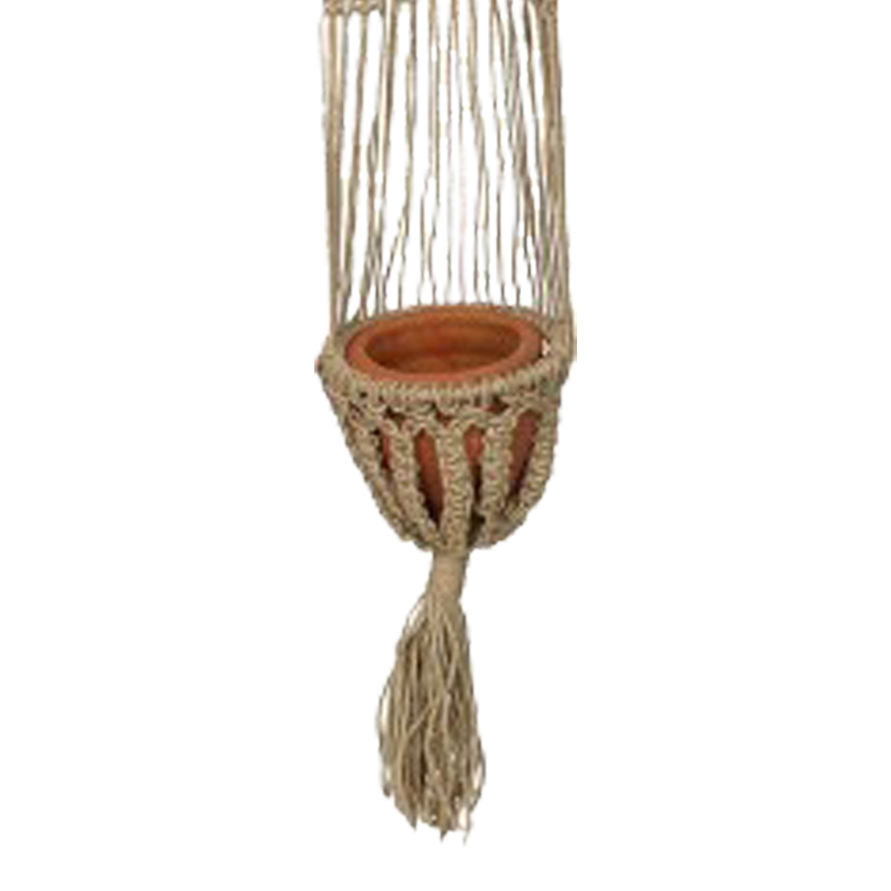 Κρεμαστή γλάστρα Art Maison Wisdom φυσικό γιούτα Φ23x135εκ Κρεμαστή γλάστρα Art Maison Wisdom φυσικό γιούτα Φ23x135εκ