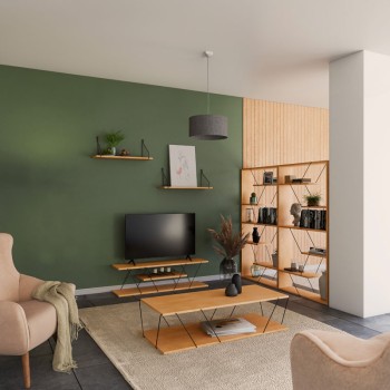 Έπιπλο τηλεόρασης Art Maison Φιουμιτσίνο - Natural Black (120x30x33εκ)