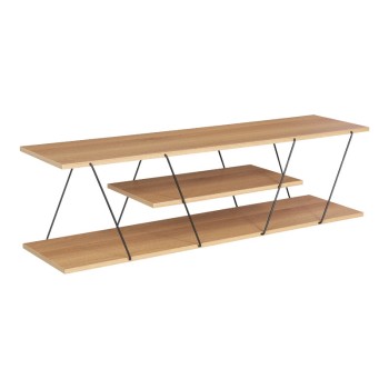 Έπιπλο τηλεόρασης Art Maison Φιουμιτσίνο - Natural Black (120x30x33εκ)