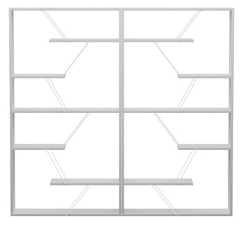 Βιβλιοθήκη Art Maison Φιουμιτσίνο - Gray White (168x24x157εκ)
