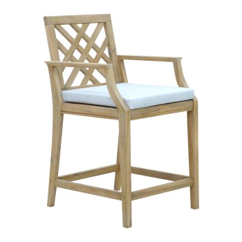 Σκαμπό bar Art Maison Ridgecrest - Natural Beige (59x63.5x104.9εκ.)