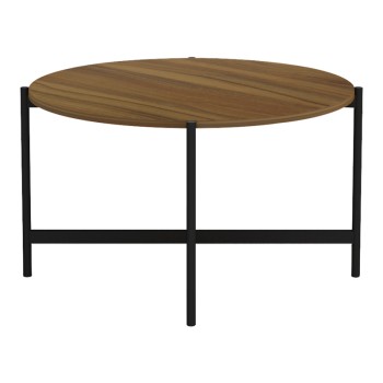 Τραπεζάκι σαλονιού Art Maison Turlock - Walnut Black (Φ80x45εκ.)