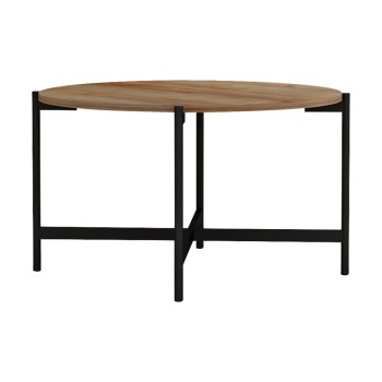 Τραπεζάκι σαλονιού Art Maison Turlock - Natural Black (Φ80x45εκ.)