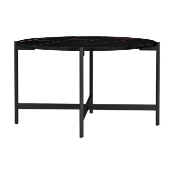 Τραπεζάκι σαλονιού Art Maison Turlock - Black Marble (Φ80x45εκ.)