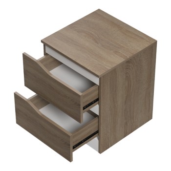 Κομοδίνο Art Maison Katsuzo sonoma-λευκό 40x40x50εκ