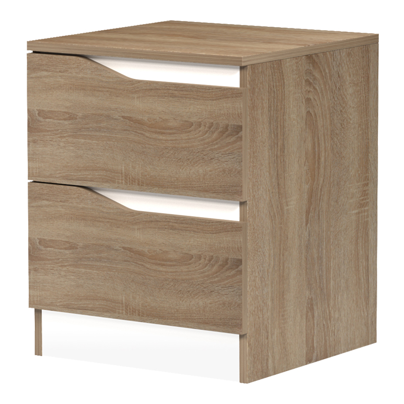 Κομοδίνο Art Maison Katsuzo sonoma-λευκό 40x40x50εκ