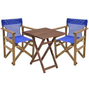 Tραπεζαρία κήπου Art Maison Μπρέσια - Blue (60x60x71εκ.)