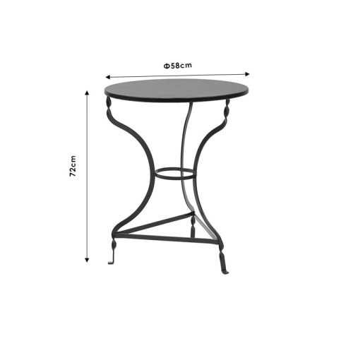 Τραπέζι Art Maison Molfetta - Black (Φ58x72εκ.)