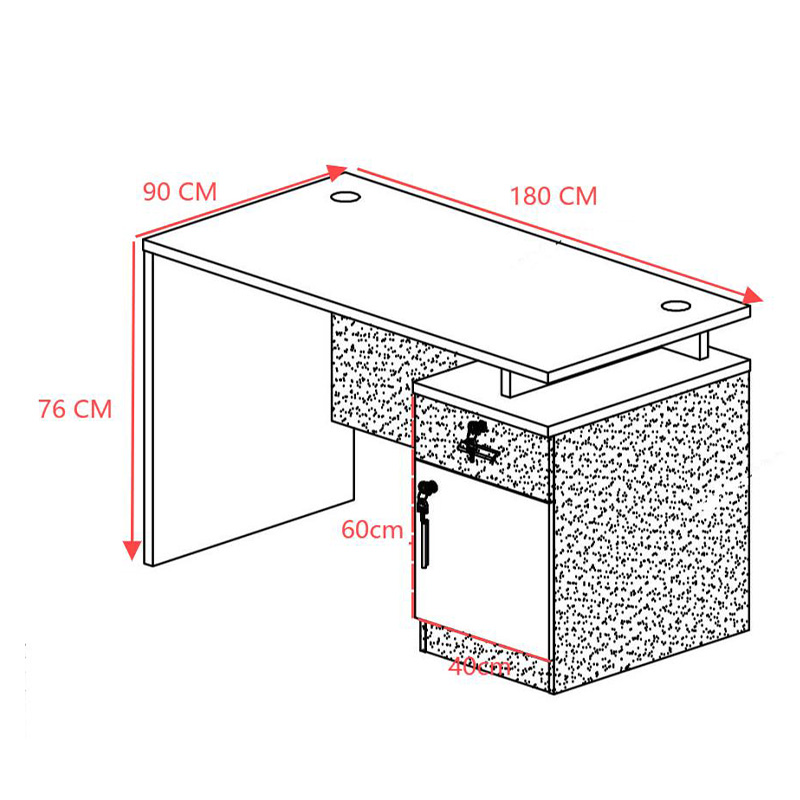 Γραφείο εργασίας επαγγελματικό Art Maison Kartana σε καρυδί-ανθρακί απόχρωση 180x90x76εκ