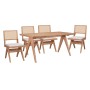 Σετ Τραπεζαρίας 5 Τεμαχίων Art Maison Pisa - Light Walnut (160x85x75εκ.)