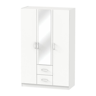 Ντουλάπα ρούχων τρίφυλλη με καθρέπτη Art Maison Lewes - White (120x52x190εκ.) Ντουλάπα ρούχων τρίφυλλη με καθρέπτη Art Maison Lewes - White (120x52x190εκ.)