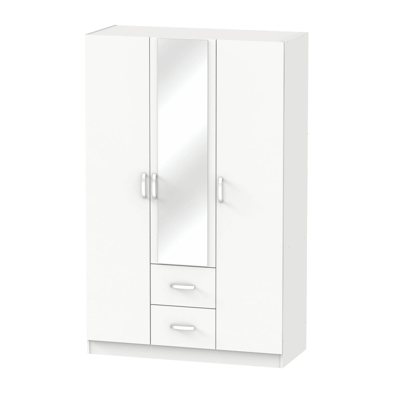 Ντουλάπα ρούχων τρίφυλλη με καθρέπτη Art Maison Lewes - White (120x52x190εκ.) Ντουλάπα ρούχων τρίφυλλη με καθρέπτη Art Maison Lewes - White (120x52x190εκ.)