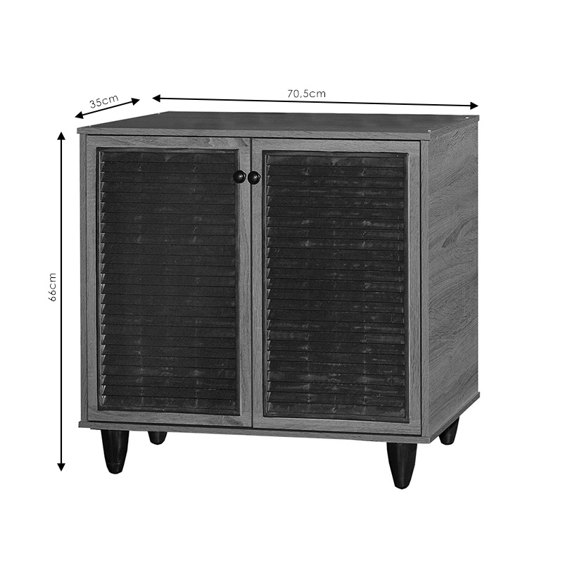 Παπουτσοθήκη-ντουλάπι Art Maison Pompano - Walnut (70.5x35x66εκ.)