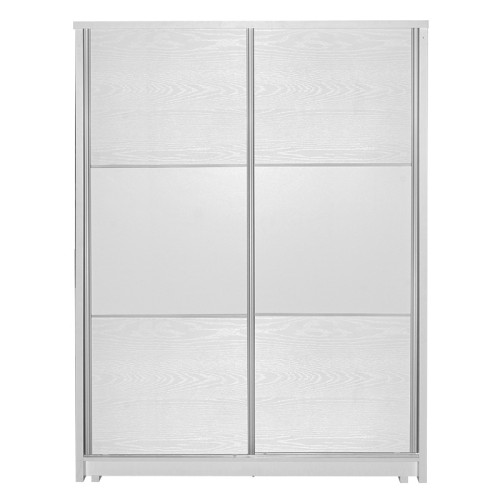 Ντουλάπα ρούχων δίφυλλη με συρόμενες πόρτες Art Maison Delhi - White (152,5x56,5x185εκ.)