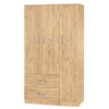 Ντουλάπα ρούχων τρίφυλλη με 2 συρτάρια Art Maison Tokyo - Natural (90x42x180εκ.)