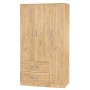 Ντουλάπα ρούχων τρίφυλλη με 2 συρτάρια Art Maison Tokyo - Natural (90x42x180εκ.)