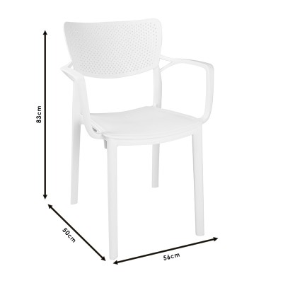 Πολυθρόνα Κήπου Art Maison Adro - White (56x50x83εκ) Πολυθρόνα Κήπου Art Maison Adro - White (56x50x83εκ)