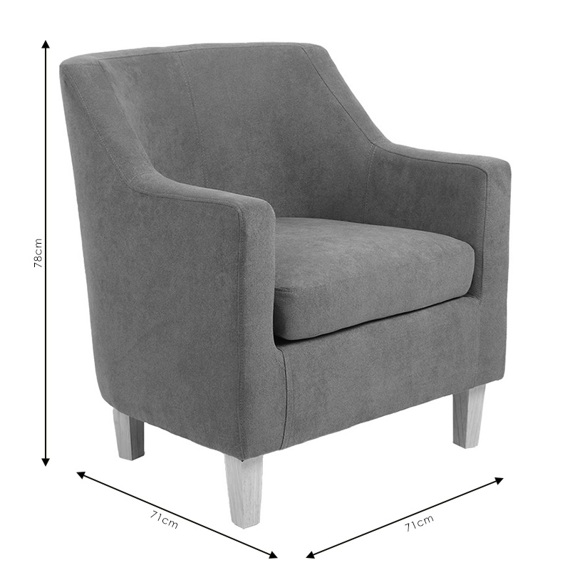 Πολυθρόνα Art Maison Hanalei - Natural Carcoal (71x71x78εκ.)