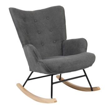 Κουνιστή Πολυθρόνα Art Maison Piedmont - Charcoal Natural (75x71x95εκ.)