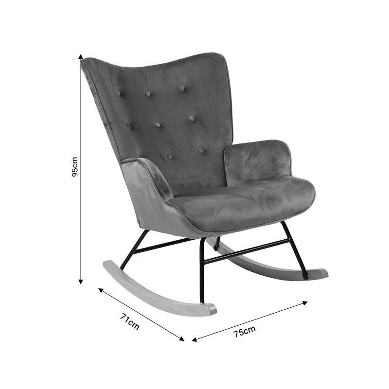 Κουνιστή Πολυθρόνα Art Maison Piedmont - Charcoal Natural (75x71x95εκ.) Κουνιστή Πολυθρόνα Art Maison Piedmont - Charcoal Natural (75x71x95εκ.)