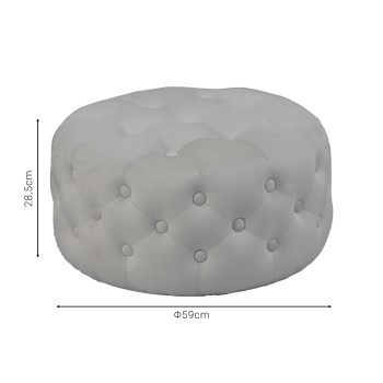 Σκαμπό Art Maison Piacenza - Gray (Φ59x28,5εκ.)