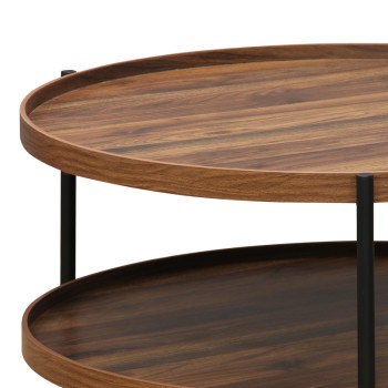 Τραπέζι σαλονιού Art Maison Reyes - Walnut Black (Φ80x40εκ.)