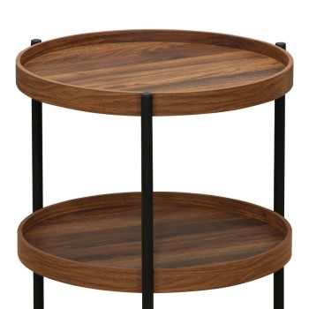 Βοηθητικό τραπέζι Art Maison Morongo - Walnut Black (Φ40x50εκ.)