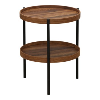 Βοηθητικό τραπέζι Art Maison Morongo - Walnut Black (Φ40x50εκ.)