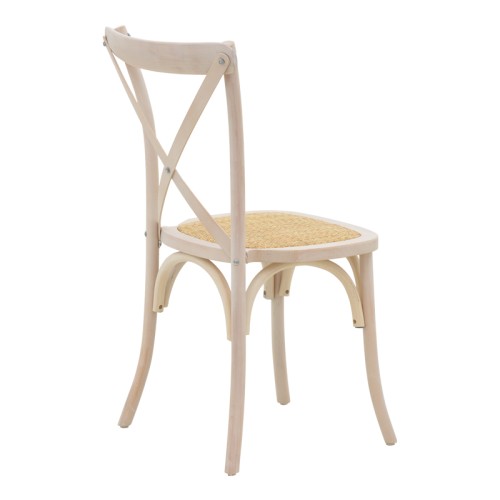 Καρέκλα στοιβαζόμενη Art Maison Maggiore - White Natural (48x52x89εκ.)