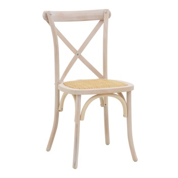 Καρέκλα στοιβαζόμενη Art Maison Maggiore - White Natural (48x52x89εκ.)