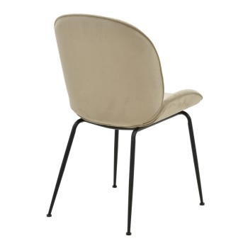 Καρέκλα τραπεζαρίας Art Maison Rialto - Beige Black (47x64x88εκ.)