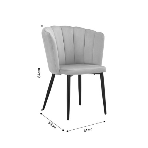 Καρέκλα Art Maison Veneto - Gray (61x55x84εκ.)
