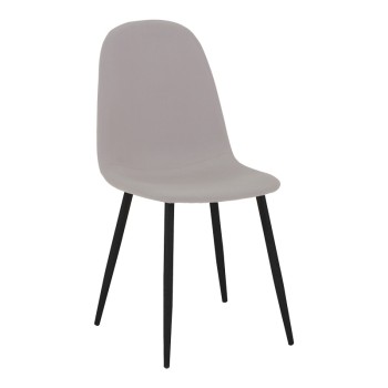 Καρέκλα Art Maison Shiftry ύφασμα σε γκρι με πόδι μαύρο μέταλλο 43.5x52x89εκ