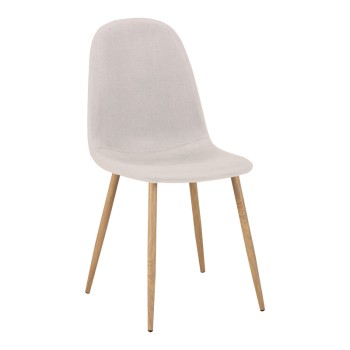 Καρέκλα Art Maison Shiftry ανοιχτό γκρι ύφασμα με πόδι μέταλλο σε φυσική απόχρωση 43.5x52x89εκ