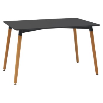 Τραπέζι Κουζίνας Art Maison Avellino - Black Natural (120x80x76εκ.)
